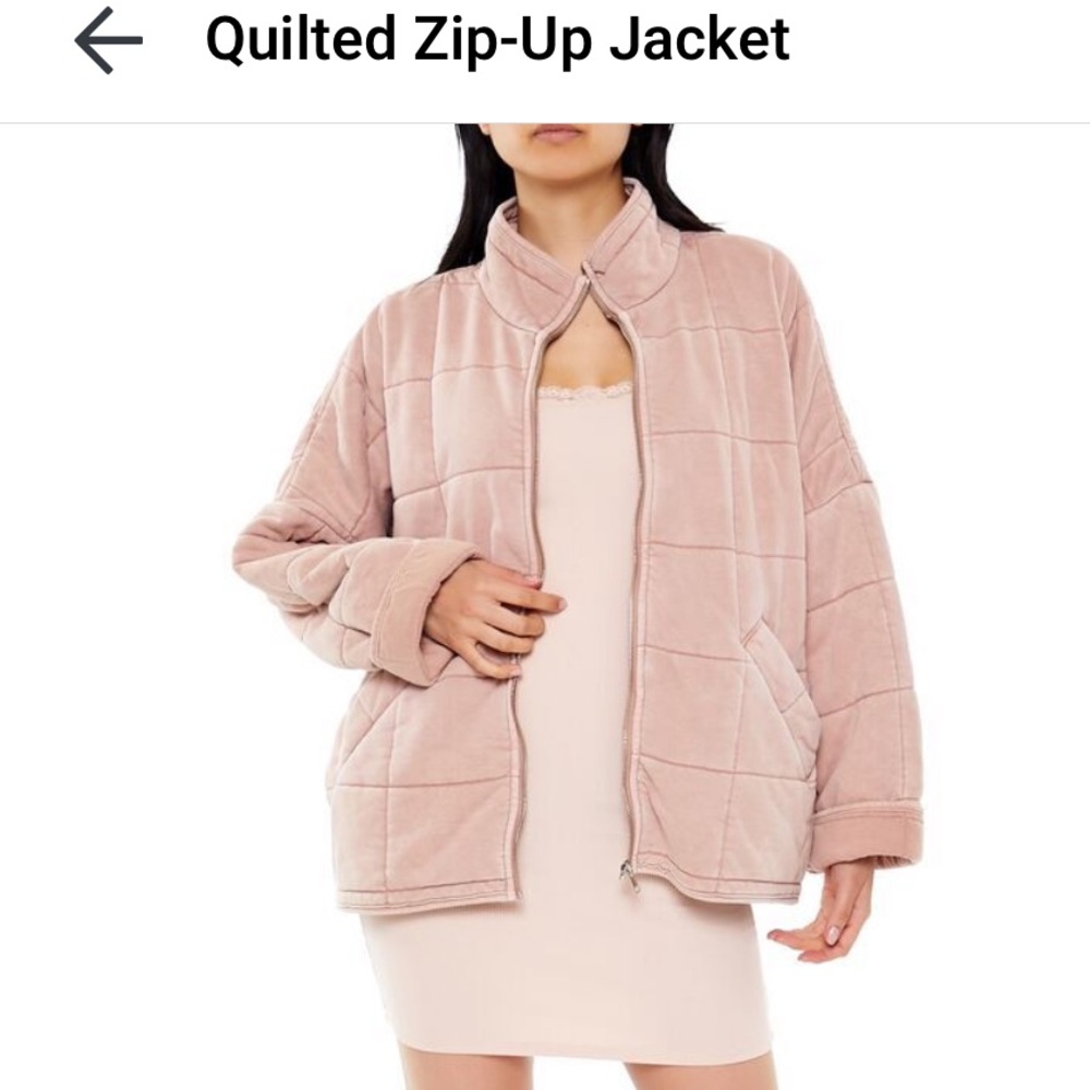 Quilted Zip Up Jacket Small